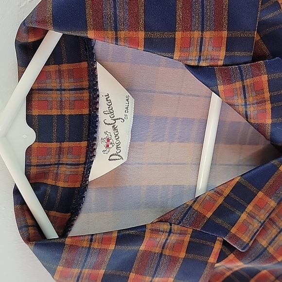 Vintage 1960's Donovan Galvani of Dallas Plaid Blouse size 12 - Picture 2 of 5